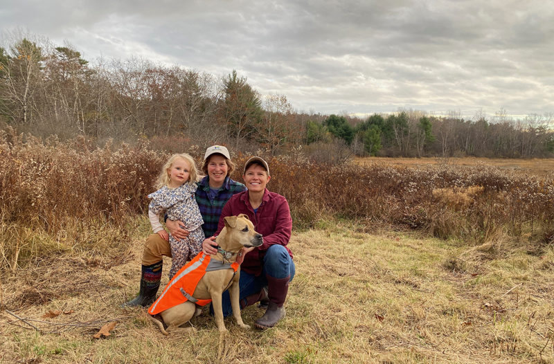 Laura and Vanessa Shields-Haas, of Damariscotta, have amended an existing conservation easement on their land to allow for permanent trail access, clearing the way for the construction of a mile-long accessible trail along the river connecting Coastal Rivers Conservation Trusts Round Top Farm to the organizations Salt Bay Farm property in Damariscotta. (Photo courtesy Coastal Rivers Conservation Trust)