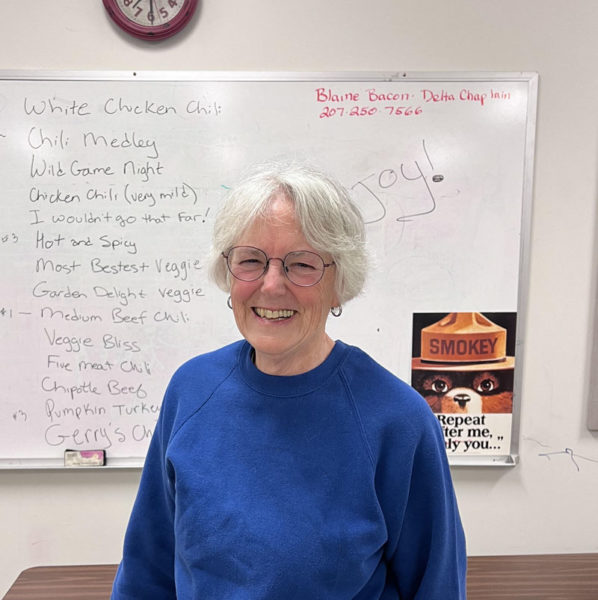 Whitefield Library volunteer Michelle Finley, the winner of last year's chili cook-off. (Photo courtesy Whitefield Library)