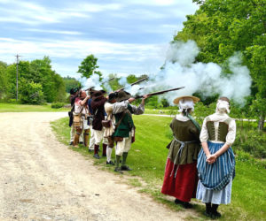 Colonial Maine Living History Association reenactors will honor veterans on Memorial Day at the Pownalborough Court House in Dresden at 11 a.m. on Monday, May 26. (Photo courtesy Bob Bond)
