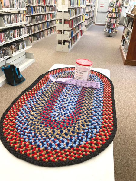 A new hand-braided rug Waldoboro Womans Club member Charlotte Gulezian made for this years fundraiser at the Waldoboro Public Library. (Photo courtesy Eleanor Krause)
