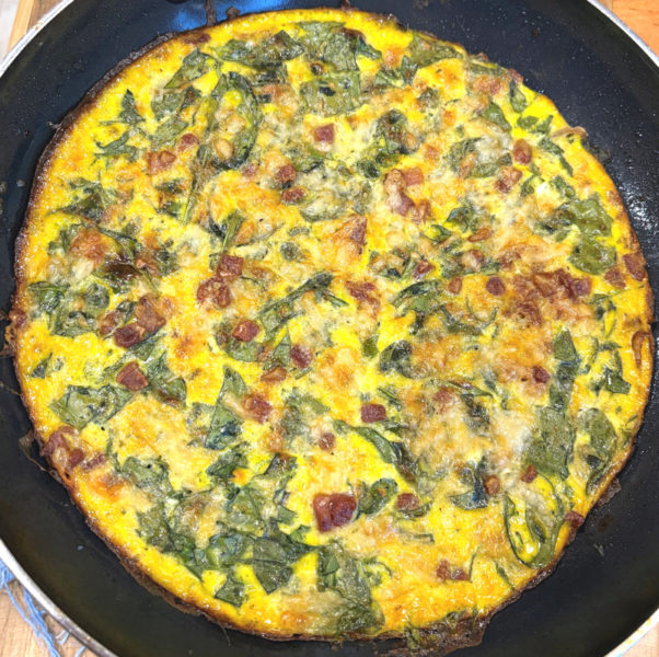 Spinach frittata with pancetta (Photo courtesy I. Winicov Harrington)