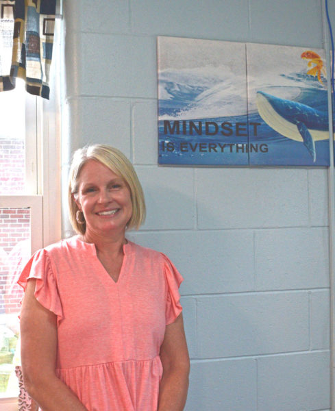 Great Salt Bay Community School Principal Darcy Dakin poses for a picture in her office on Tuesday, Aug. 19. Students are always my priority as principal, Dakin said. Whatever I do here, students progress and experiences will be the priority. (Ali Juell photo)