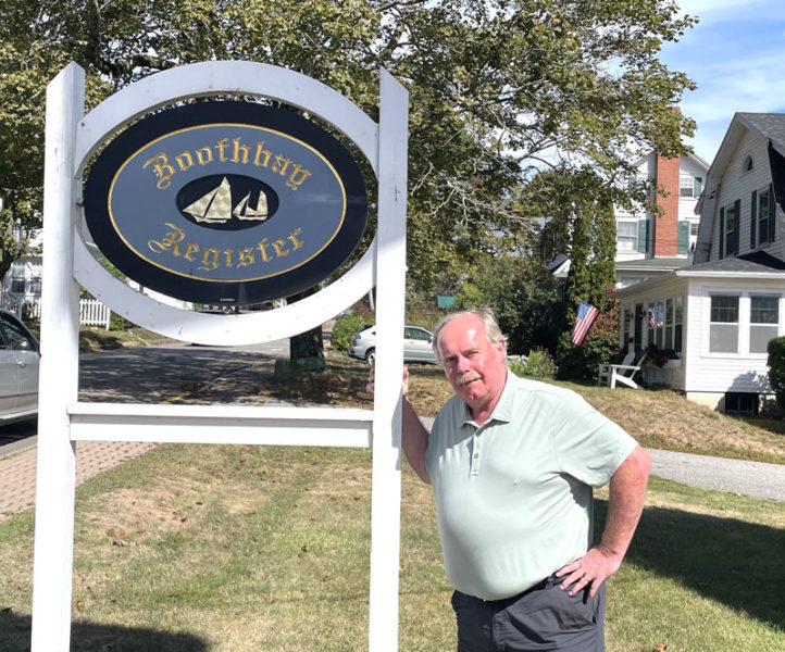 Boothbay Register Editor Kevin Burnham has been working for his hometown newspaper for almost 40 years. A Boothbay resident today, Burnham grew up in a house a couple streets away from the newspaper's offices on Townsend Avenue in Boothbay Harbor. (Sherwood Olin photo)