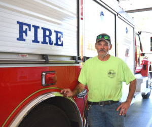 Darren Delano stands in the Dresden fire station on Tuesday, Sept. 30. Delano was appointed as the town's fire chief after almost 40 years as a volunteer firefighter. (Ali Juell photo)
