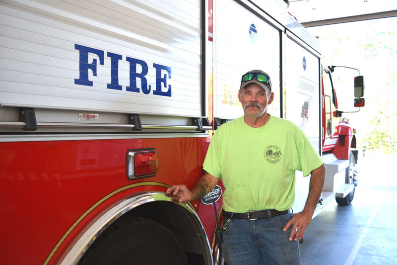 Darren Delano stands in the Dresden fire station on Tuesday, Sept. 30. Delano was appointed as the town's fire chief after almost 40 years as a volunteer firefighter. (Ali Juell photo)