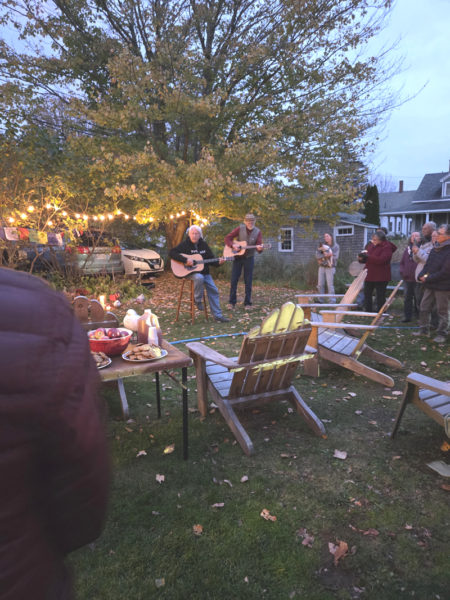A musical performance at Sheala Jackovich's lovely send-off. (Photo courtesy Lori Crook)