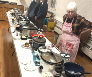 Servers await the hungry during Stepping Stone Housing Inc.'s 2024 fundraising dinner. The Damariscotta Baptist Church will host Stepping Stone's third annual fundraising dinner on Saturday, Nov. 1. (Photo courtesy Kim Tolley)