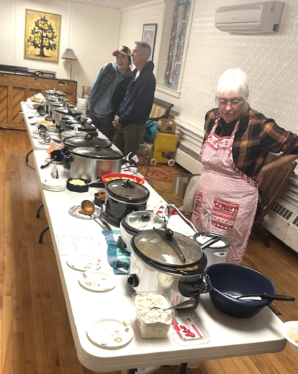 Servers await the hungry during Stepping Stone Housing Inc.'s 2024 fundraising dinner. The Damariscotta Baptist Church will host Stepping Stone's third annual fundraising dinner on Saturday, Nov. 1. (Photo courtesy Kim Tolley)