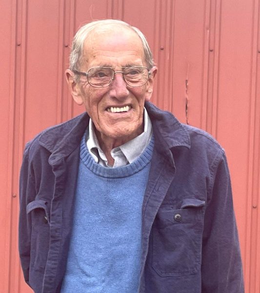 Firefighter, businessman, and quiet community servant, William "Bill" Brewer is all smiles after an interview in Newcastle. (Sherwood Olin photo)