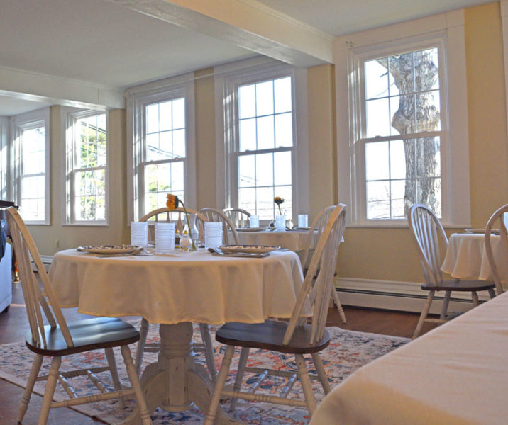 The dining room of The Manor at 34 Main, a new senior living facility in Newcastle. Among other built-in services, residents will have access to meals prepared by a private chef. (Ali Juell photo)
