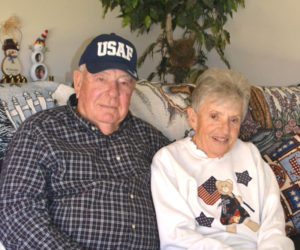 Veterans James Jim and Nancy Bailey, of Damariscotta, met while serving in the Air Force in 1963. At the time, Nancy was a commissioned officer and Jim was a noncommissioned officer, but the couple did not let military tradition keep them apart. (Charlotte Boynton photo)