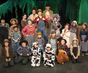 The youth cast of "Jack and the Beanstalk," the January winter drama adventure production for middle school students, gather for a photo. Heartwood Regional Theater Co. will host auditions for its winter drama adventure production of "Treasure Island" on Monday, Dec. 1. (Photo courtesy Joy Braley)