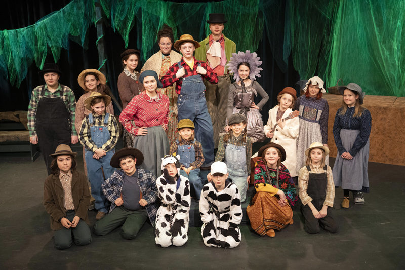 The youth cast of "Jack and the Beanstalk," the January winter drama adventure production for middle school students, gather for a photo. Heartwood Regional Theater Co. will host auditions for its winter drama adventure production of "Treasure Island" on Monday, Dec. 1. (Photo courtesy Joy Braley)