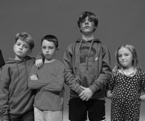 The cast members portraying the Herdmans in Lincoln County Community Theaters production of "The Best Christmas Pageant Ever." (Photo courtesy Damon Leibert, Lincoln Theater)