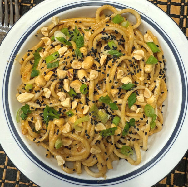 Peanut-ginger spiced udon (Photo courtesy I. Winicov Harrington)