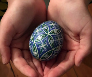 Goose egg decorated by Erica Qualey. (Courtesy photo)