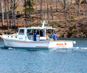 The Jana B plies the waters of The Gut in South Bristol during an initial sea trial on Tuesday, April 21. The vessel passed the formal sea trial the following day. (Bisi Cameron Yee photo)
