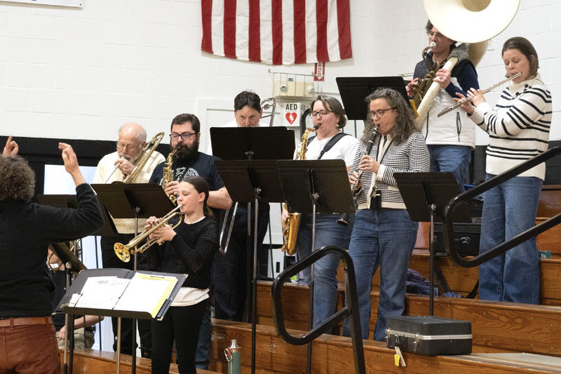 Members of the Shucktown Community Band perform at a Lincoln Academy event. (Courtesy photo)