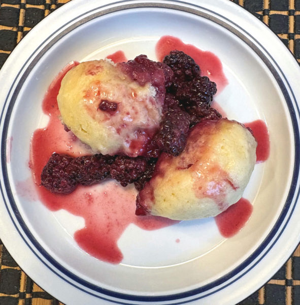 Blackberry dumplings (Photo courtesy I. Winicov Harrington)