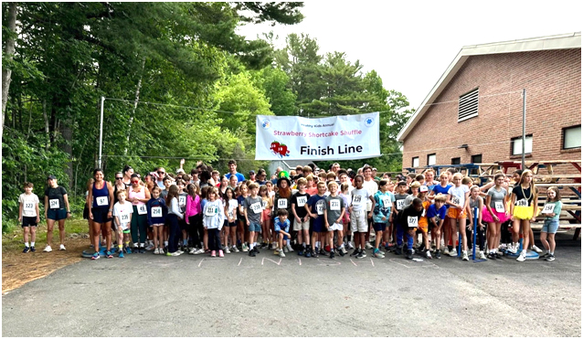 Runners wait at the starting line for the 2025 Strawberry Shortcake Shuffle. (Photo courtesy Healthy Kids)